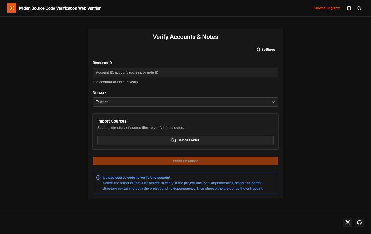 Miden Verify web verifier